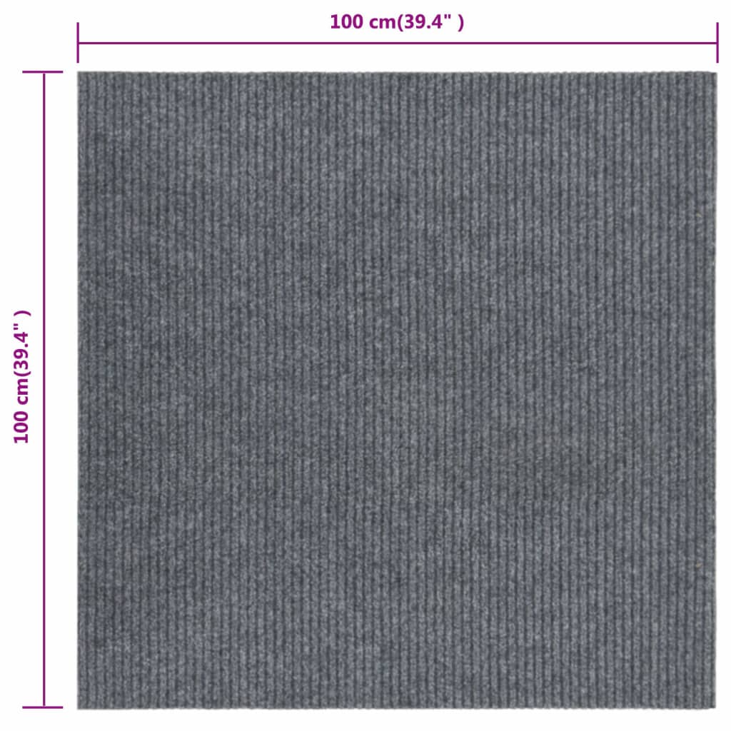 vidaXL Tapis 100x100 cm gris