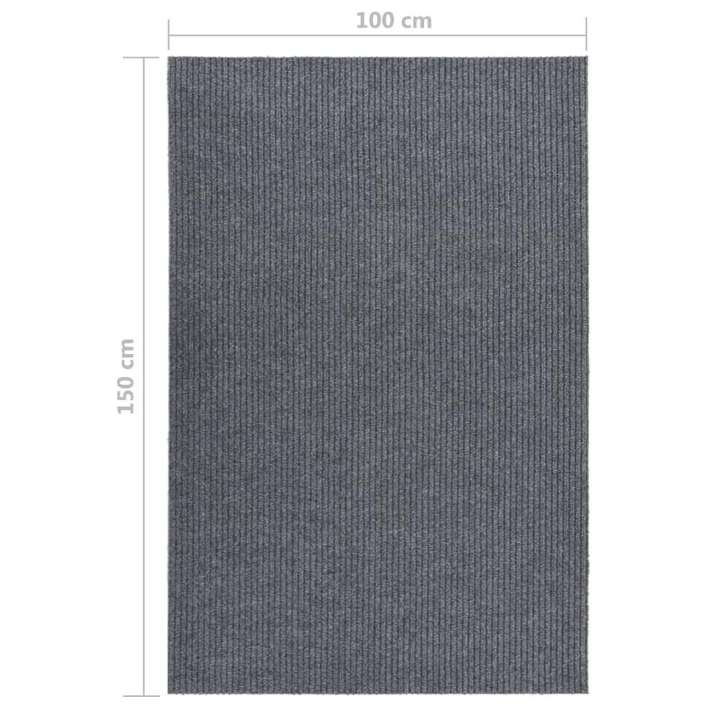 vidaXL Tapis 100x150 cm Gris