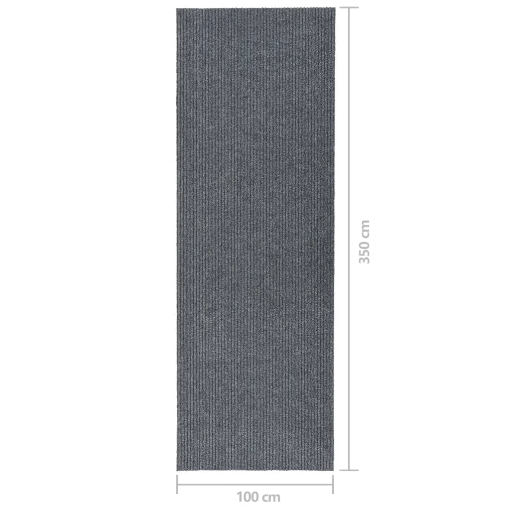 vidaXL Tapis 100x350 cm Gris