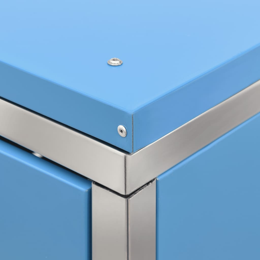 vidaXL Abri pour trois poubelles 207x77,5x112,5 cm Inox