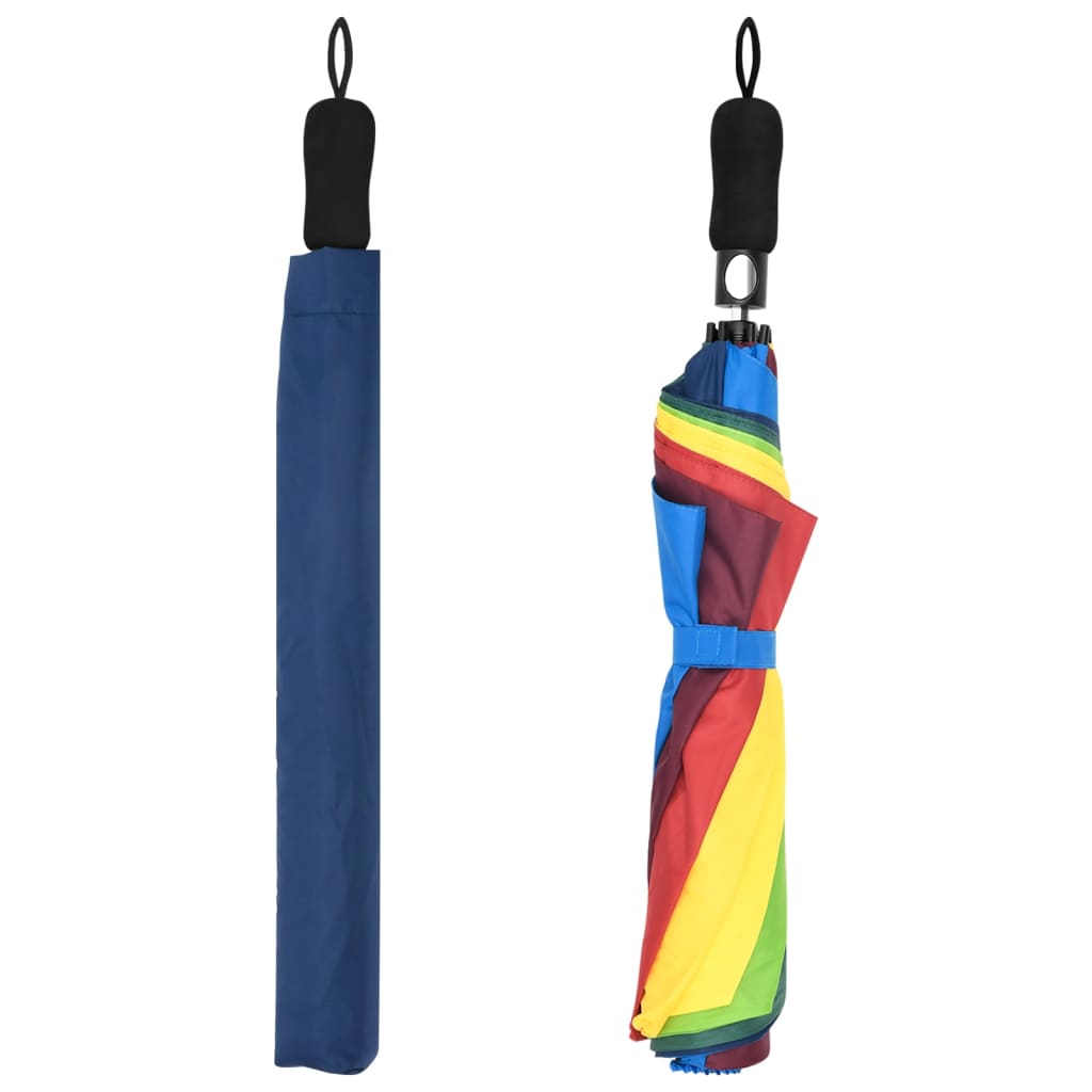 vidaXL Parapluie pliable automatique Multicolore 124 cm