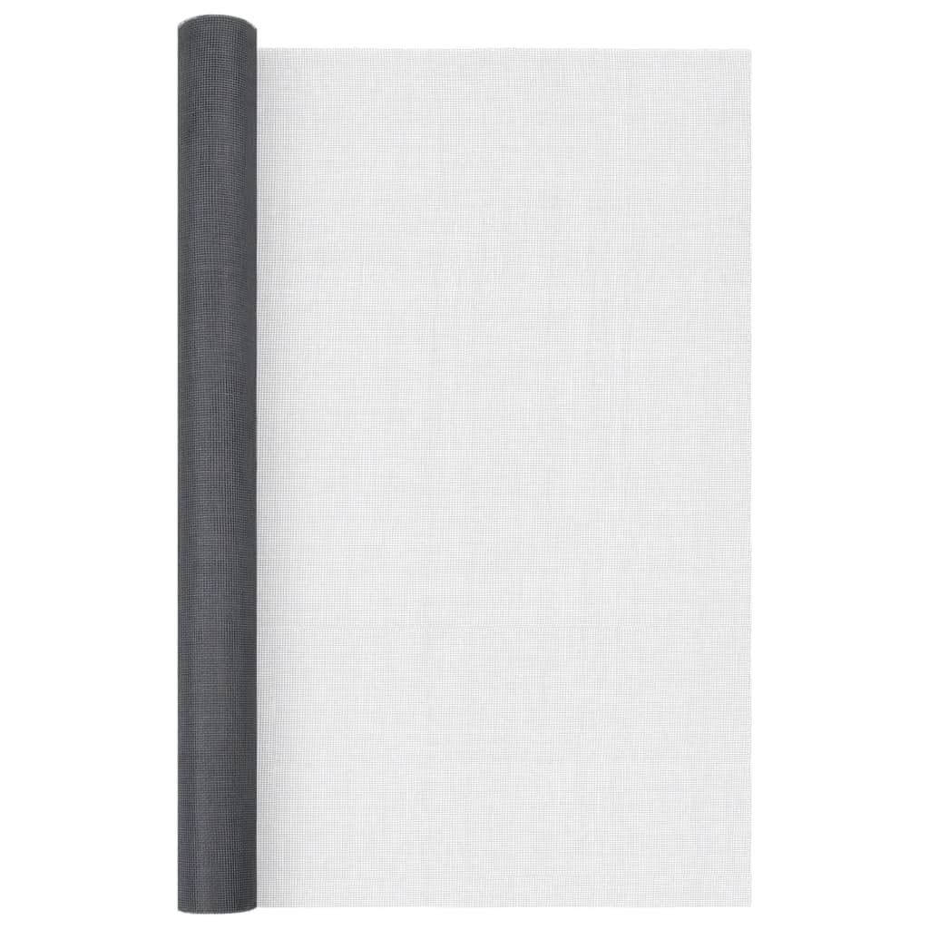 vidaXL Écran en treillis Fibre de verre 80x2000 cm Gris