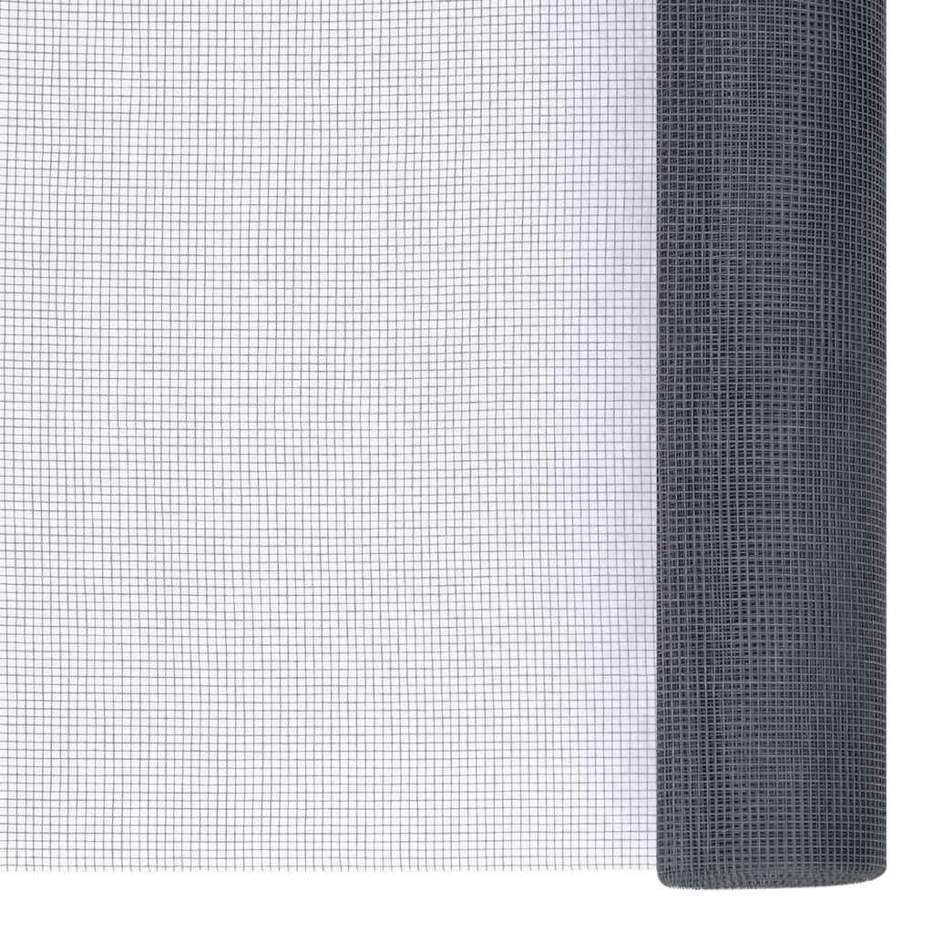 vidaXL Écran en treillis Fibre de verre 112x500 cm Gris