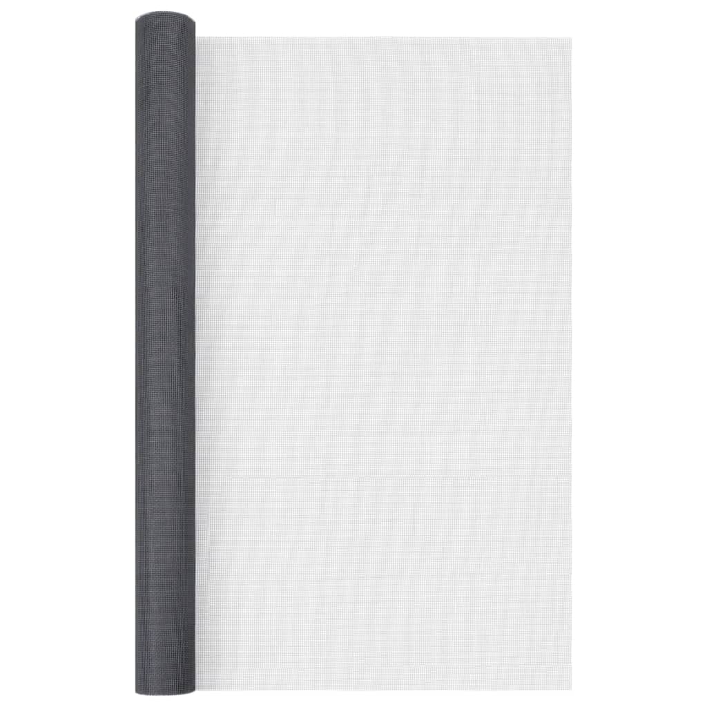 vidaXL Écran en treillis Fibre de verre 112x500 cm Gris