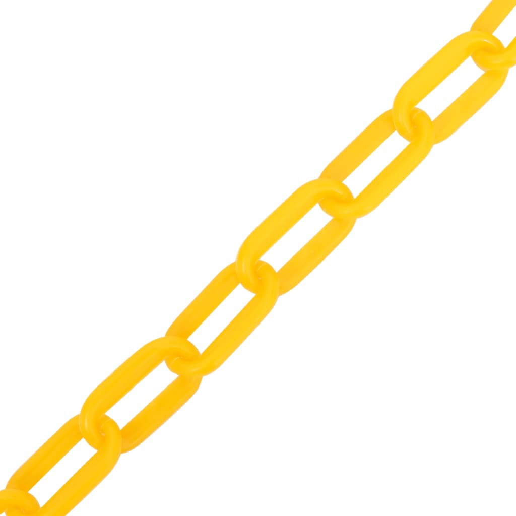 vidaXL Chaîne d'avertissement Jaune 100 m Ø6 mm Plastique