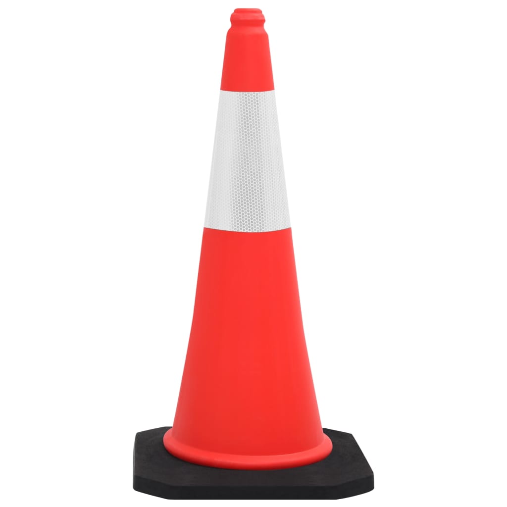 vidaXL Cônes de signalisation réfléchissants à base lourde 10 pcs 75cm