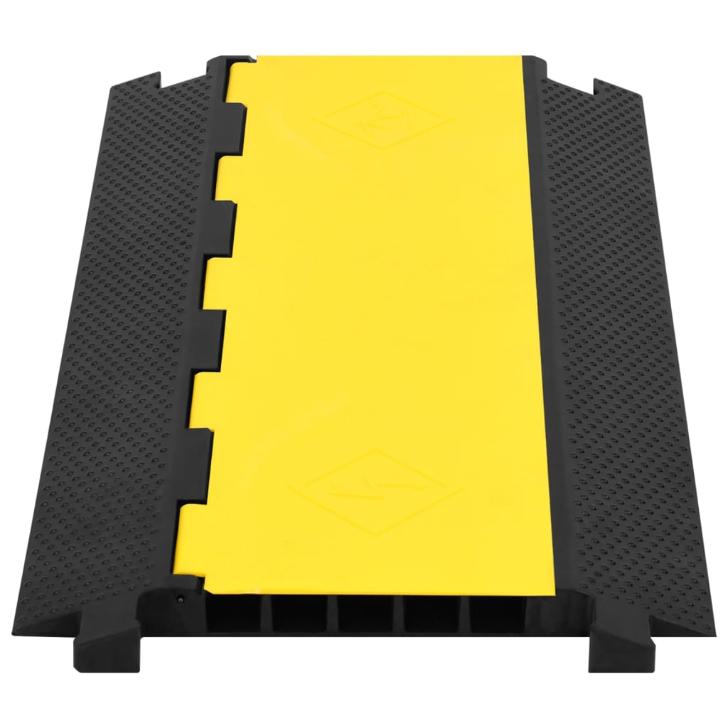 vidaXL Rampe de protection de câble avec 5 canaux 90 cm caoutchouc