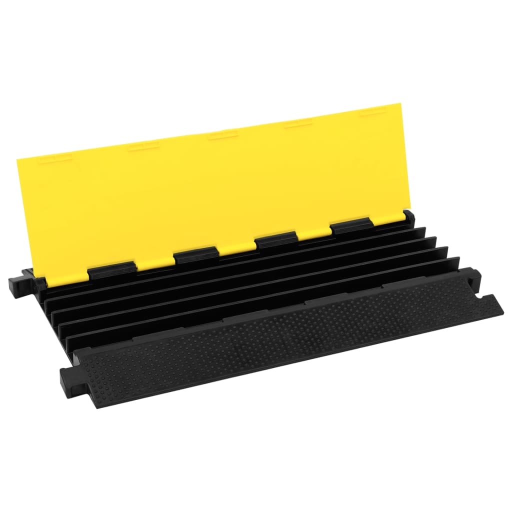vidaXL Rampe de protection de câble avec 5 canaux 90 cm caoutchouc