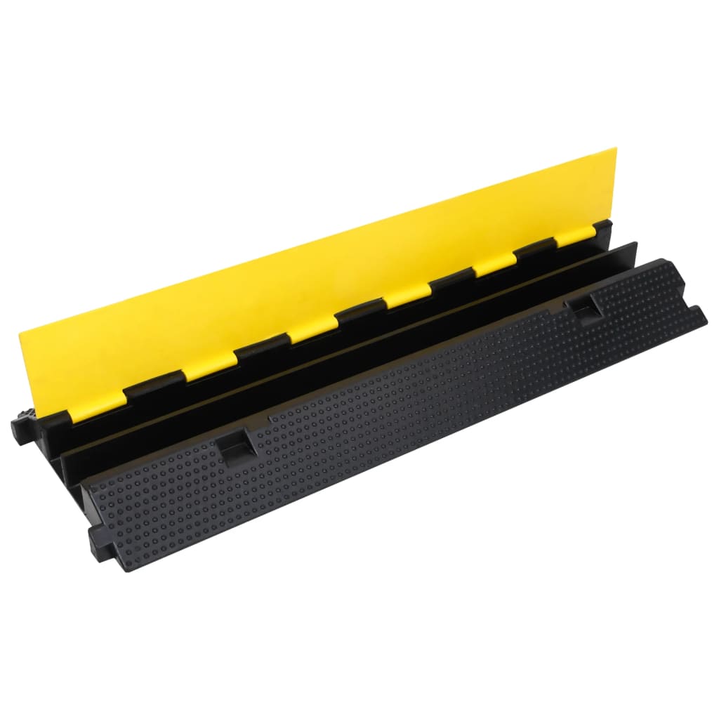 vidaXL Rampe de protection de câble avec 2 canaux 100 cm caoutchouc