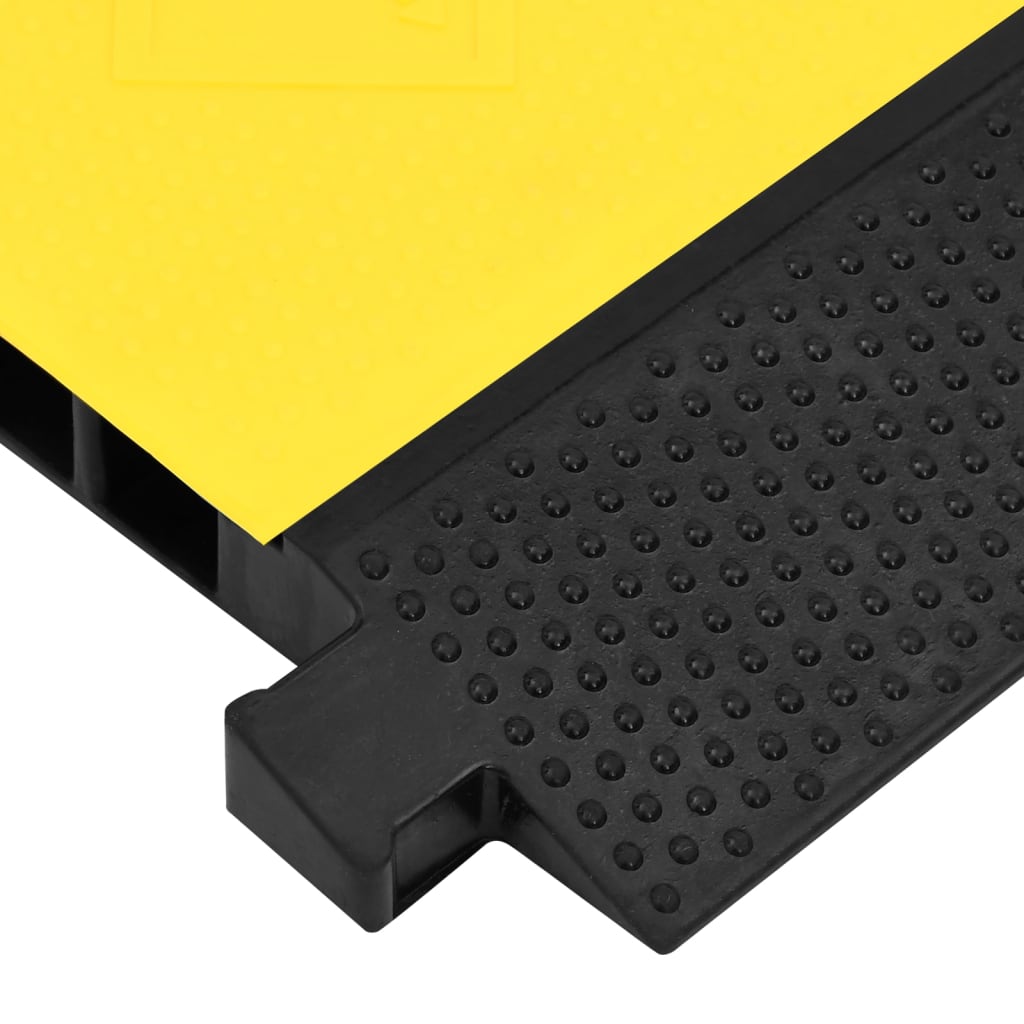 vidaXL Rampe de protection de câble avec 2 canaux 100 cm caoutchouc