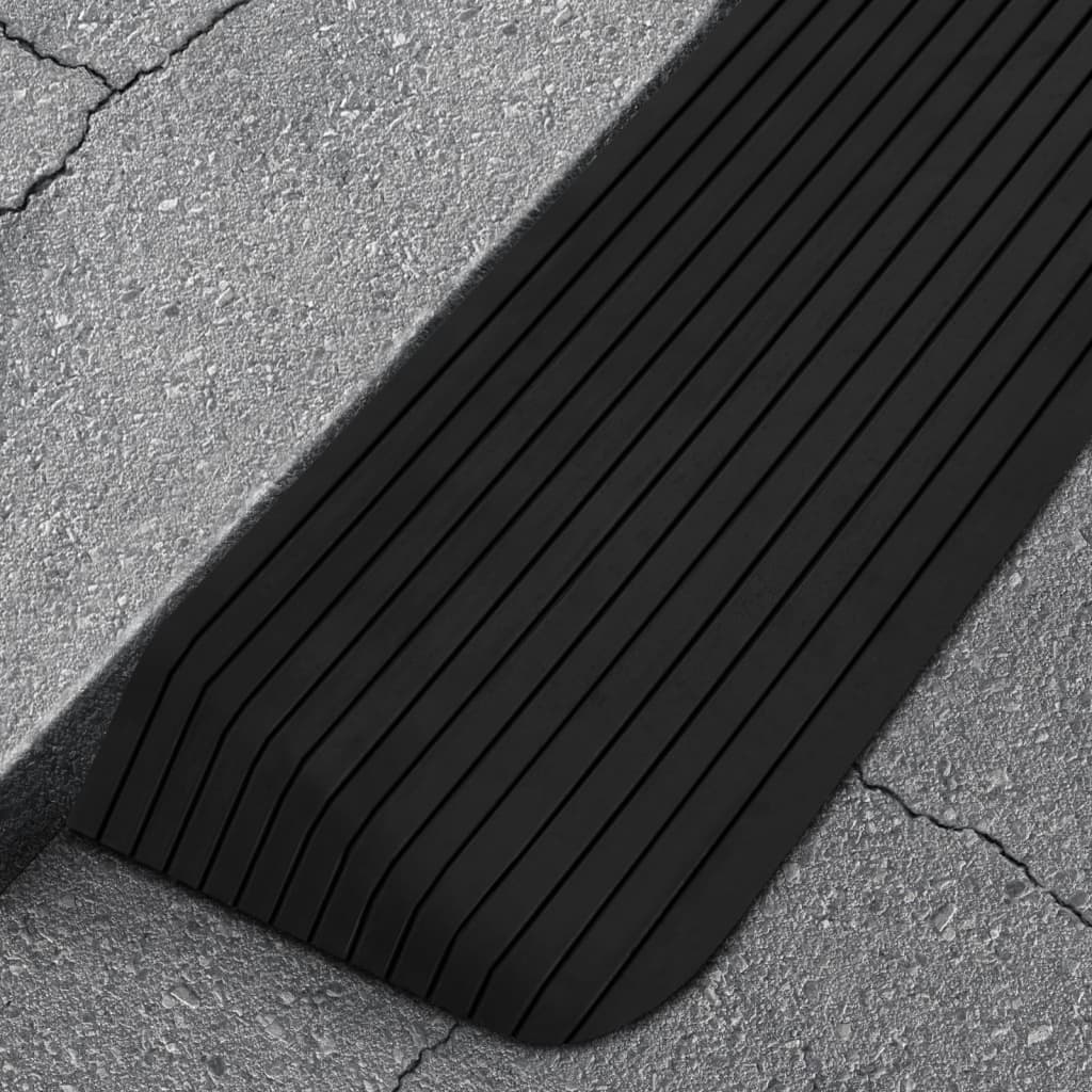 vidaXL Rampe de seuil 110x41x5 cm Caoutchouc