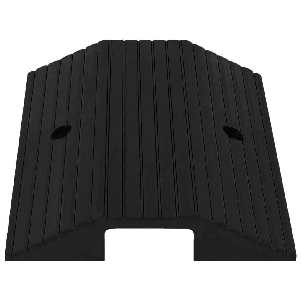 vidaXL Rampes de seuil de pont 3 pcs 49x40x8 cm Caoutchouc