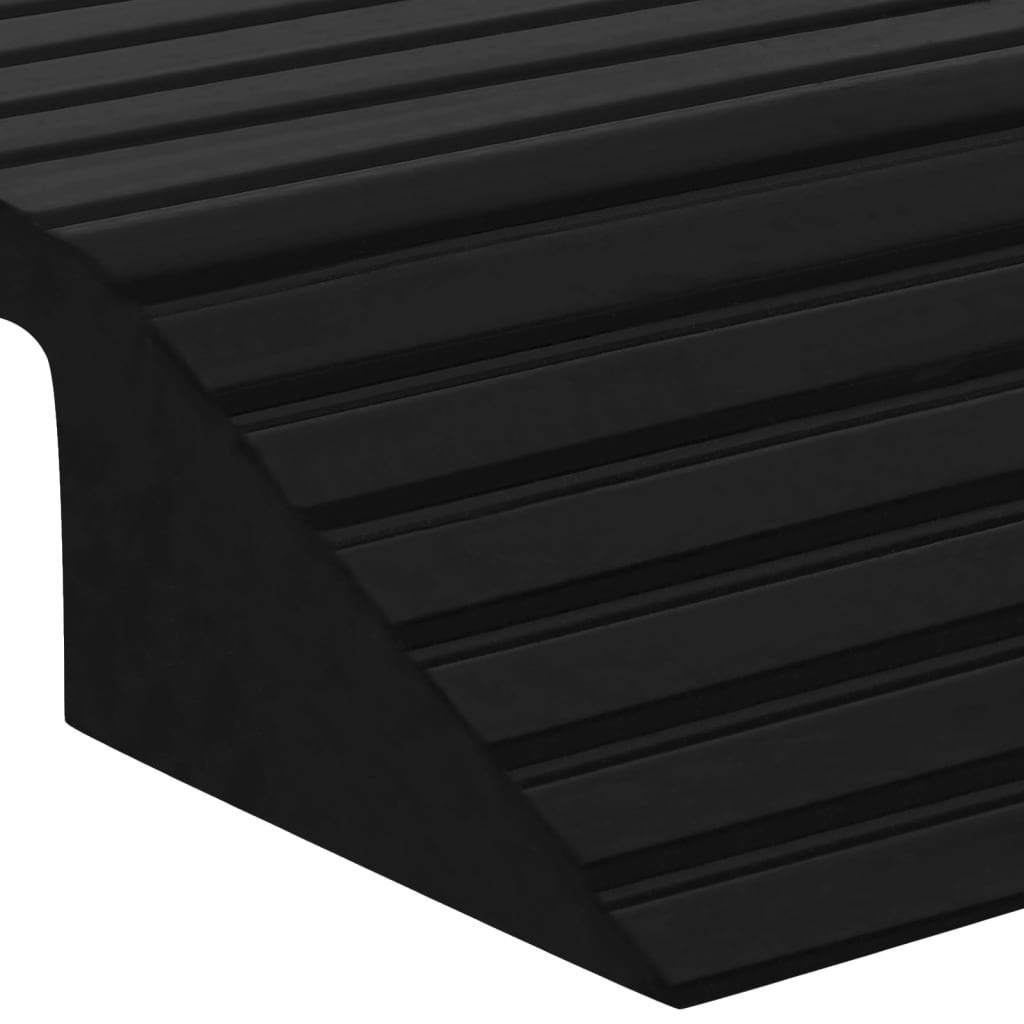 vidaXL Rampes de seuil de pont 3 pcs 49x40x8 cm Caoutchouc