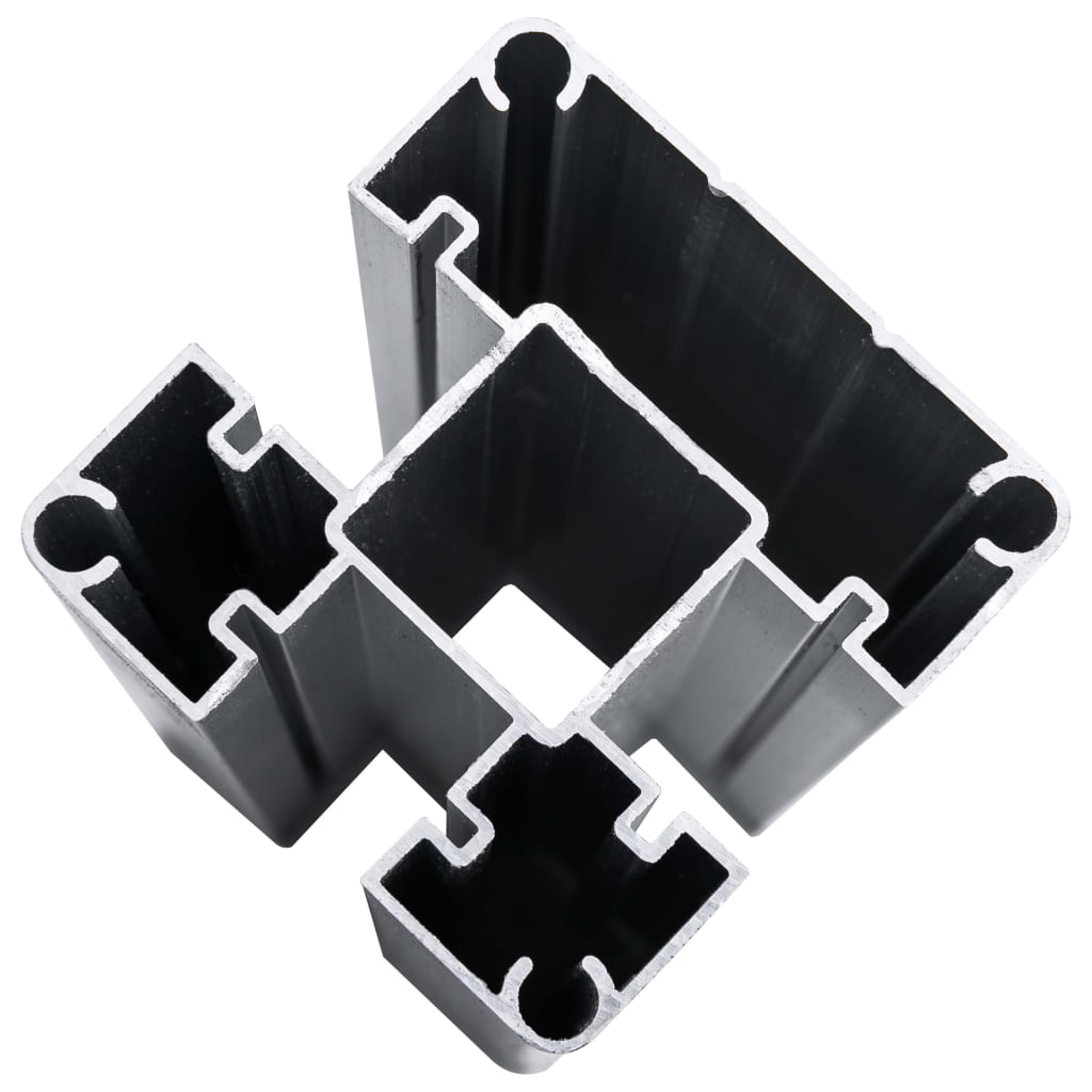 vidaXL Ensemble de panneau de clôture WPC 1830x(105-186) cm Noir