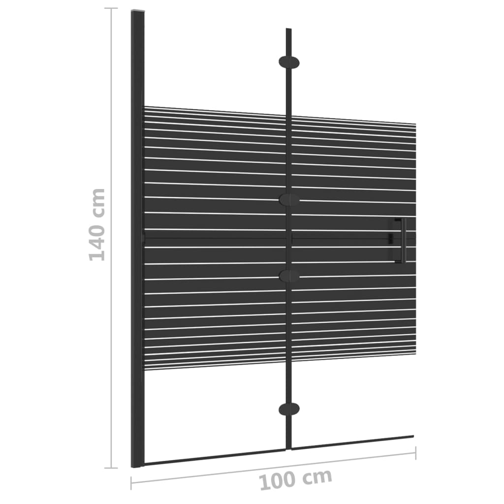 vidaXL Cabine de douche pliable ESG 100x140 cm Noir