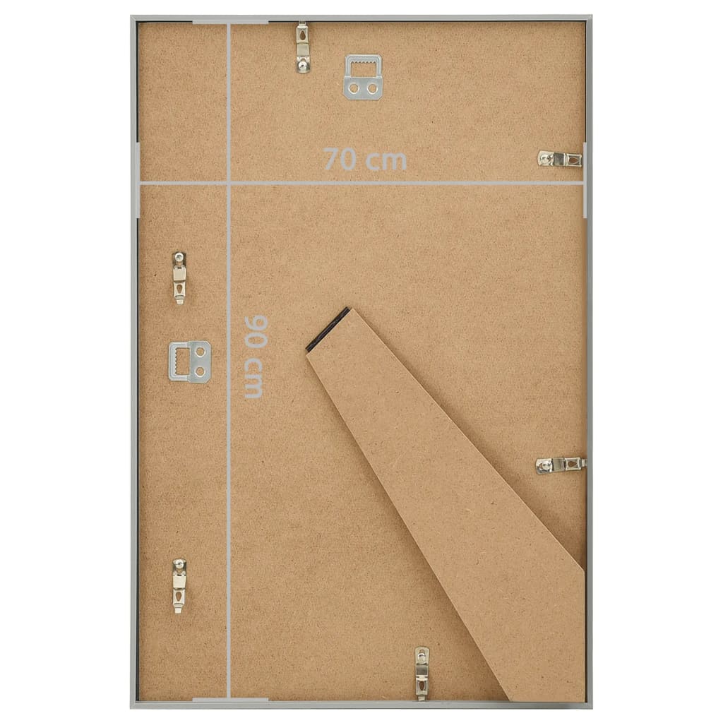 vidaXL Collage de cadres photo 3 pcs de mur table Argenté 70x90 cm MDF