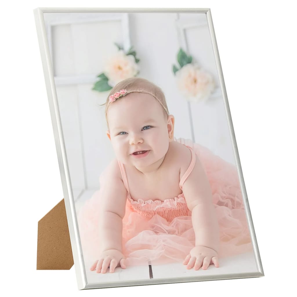 vidaXL Collage de cadres photo 5 pcs de mur table Argenté 70x90 cm MDF