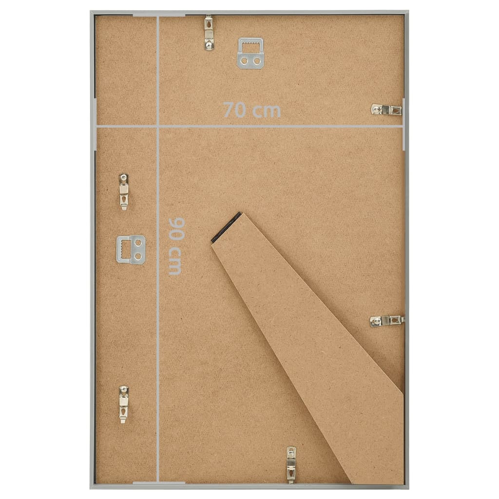vidaXL Collage de cadres photo 5 pcs de mur table Argenté 70x90 cm MDF