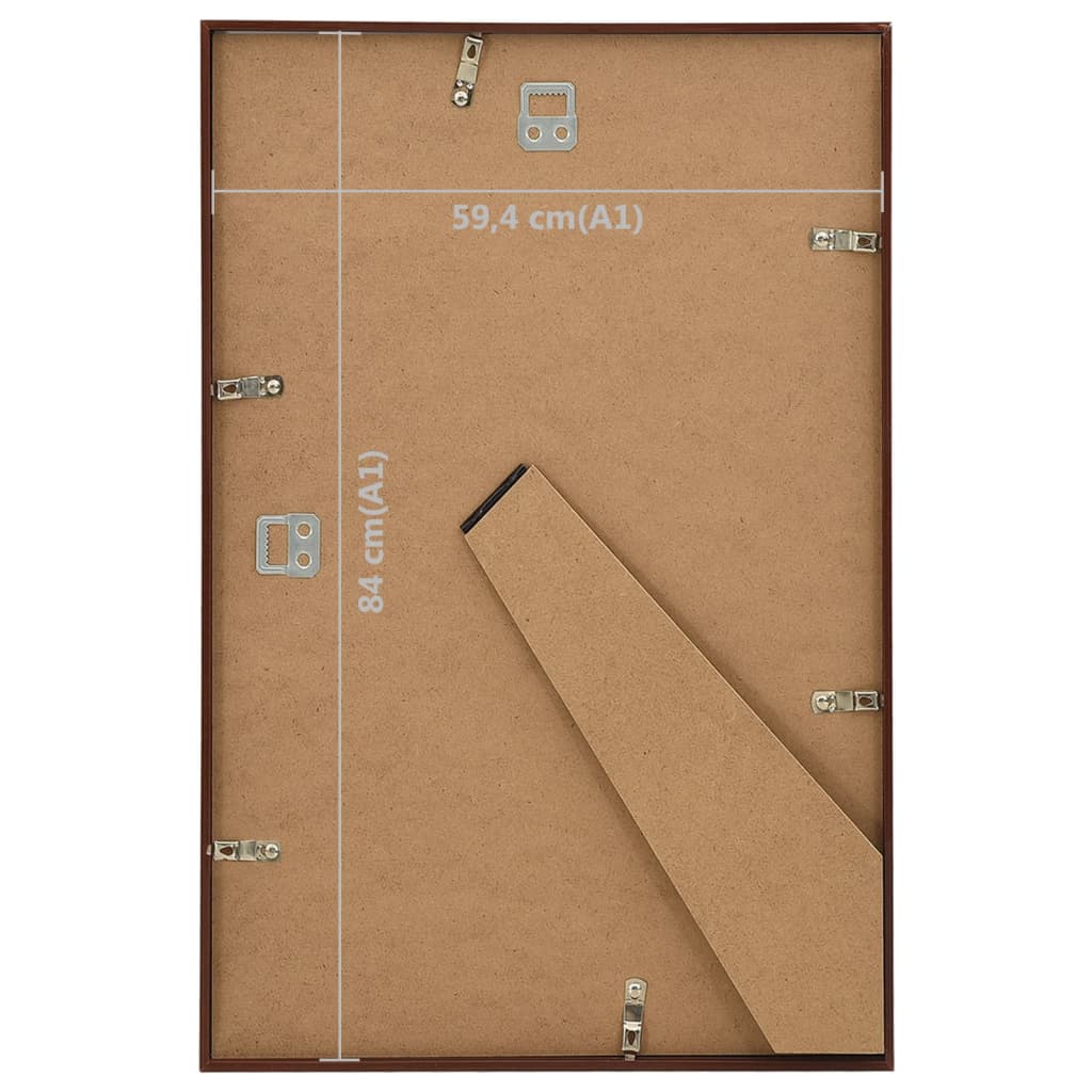 vidaXL Collage de cadres photo 3 pcs de mur table Bronze 59,4x84cm MDF