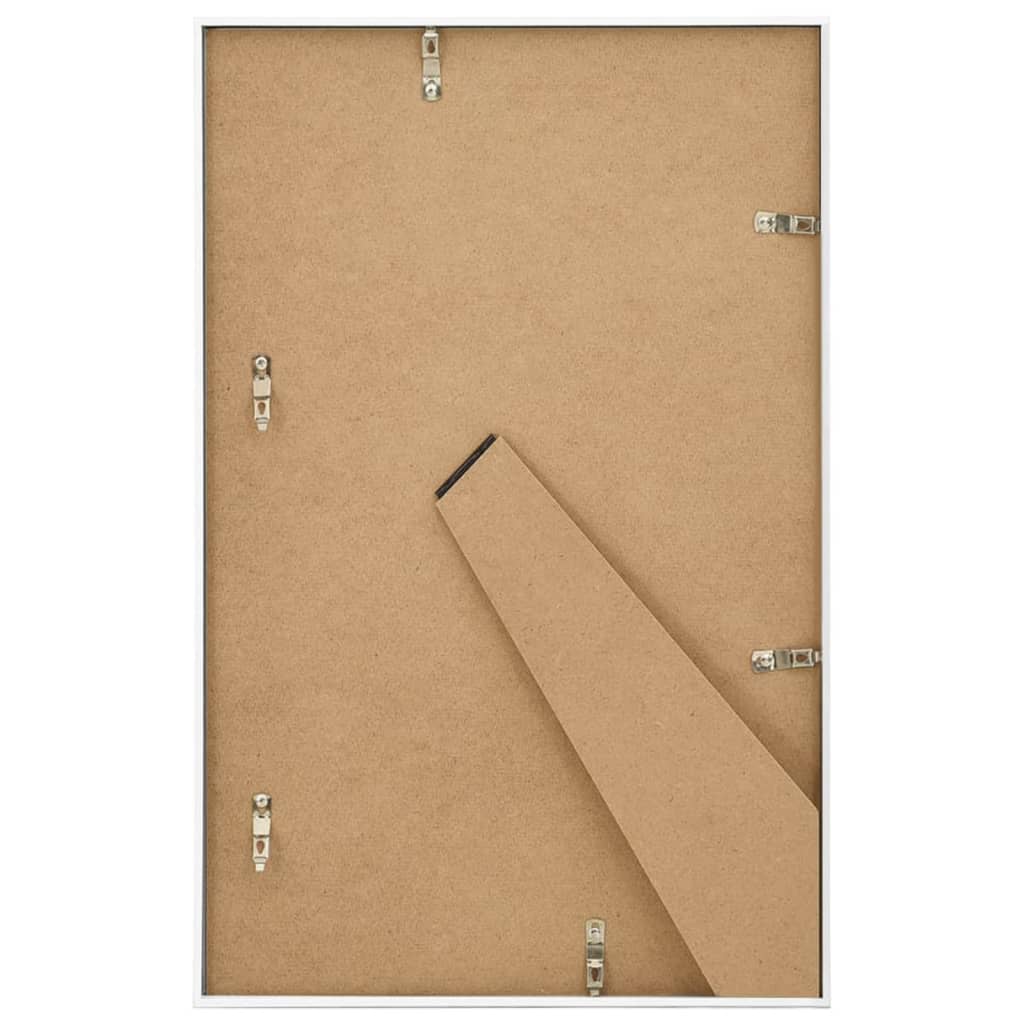 vidaXL Collage de cadres photo 3 pcs de table Blanc 10x15 cm MDF