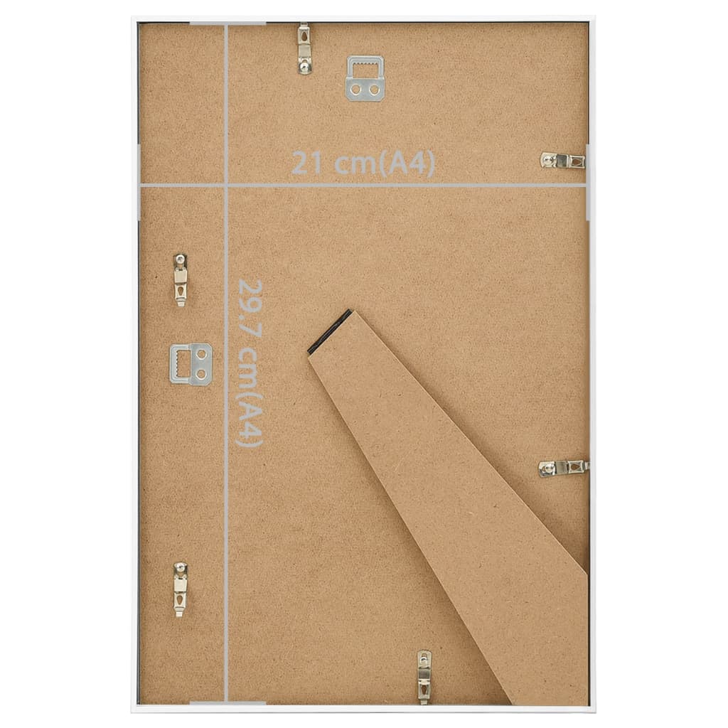vidaXL Collage de cadres photo 3 pcs au mur table Blanc 21x29,7 cm MDF