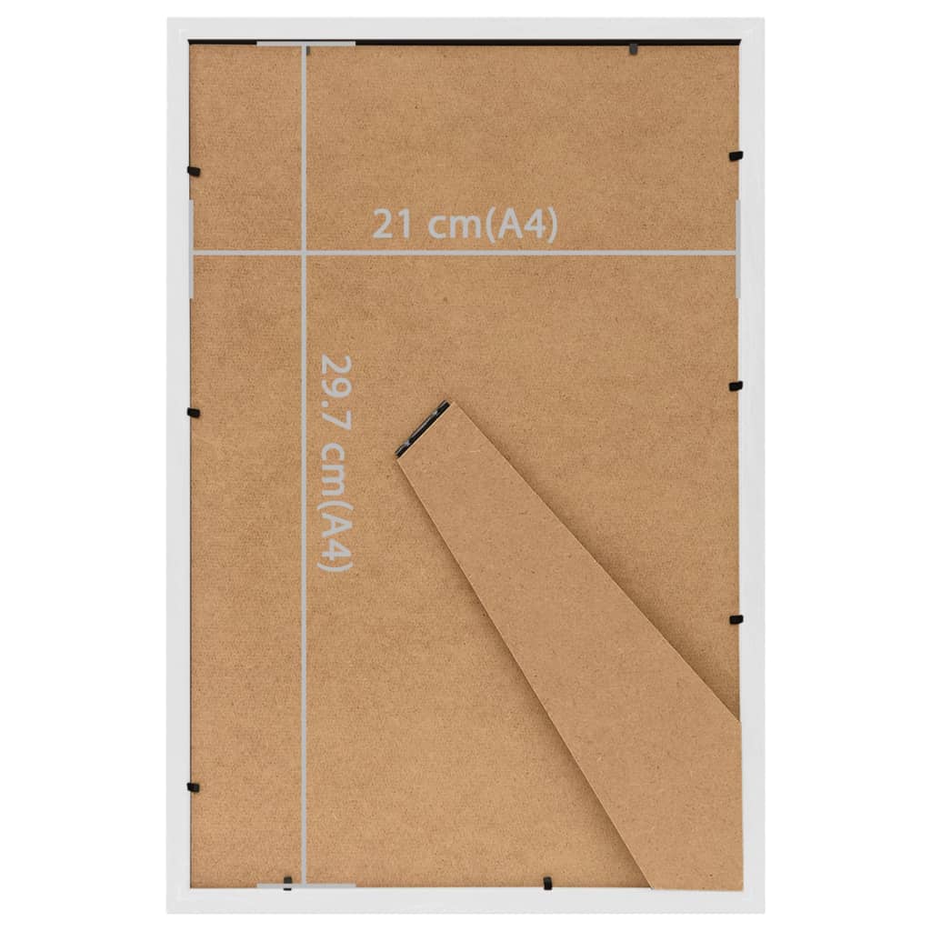 vidaXL Collage de cadres photo 3 pcs de table Blanc 21x29,7 cm MDF