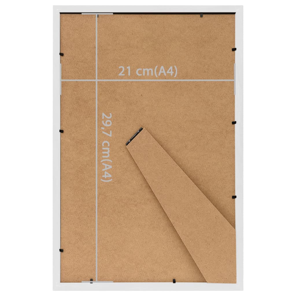 vidaXL Collage de cadres photo 5 pcs de table Blanc 21x29,7 cm MDF