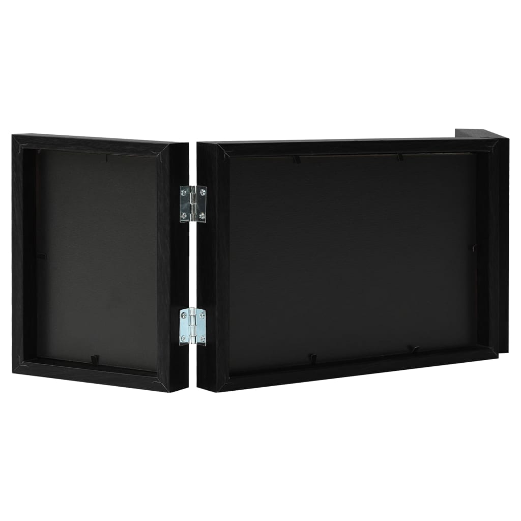 vidaXL Cadre photo dépliable Noir 28x18 cm+2x(13x18 cm)