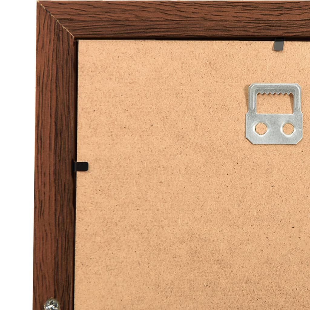 vidaXL Collage de cadres photo de photo10x(13x18 cm) Marron foncé MDF