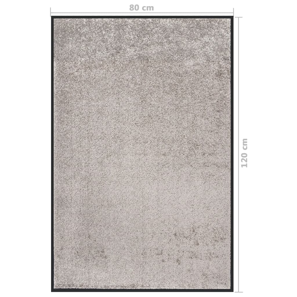 vidaXL Paillasson Gris 80x120 cm