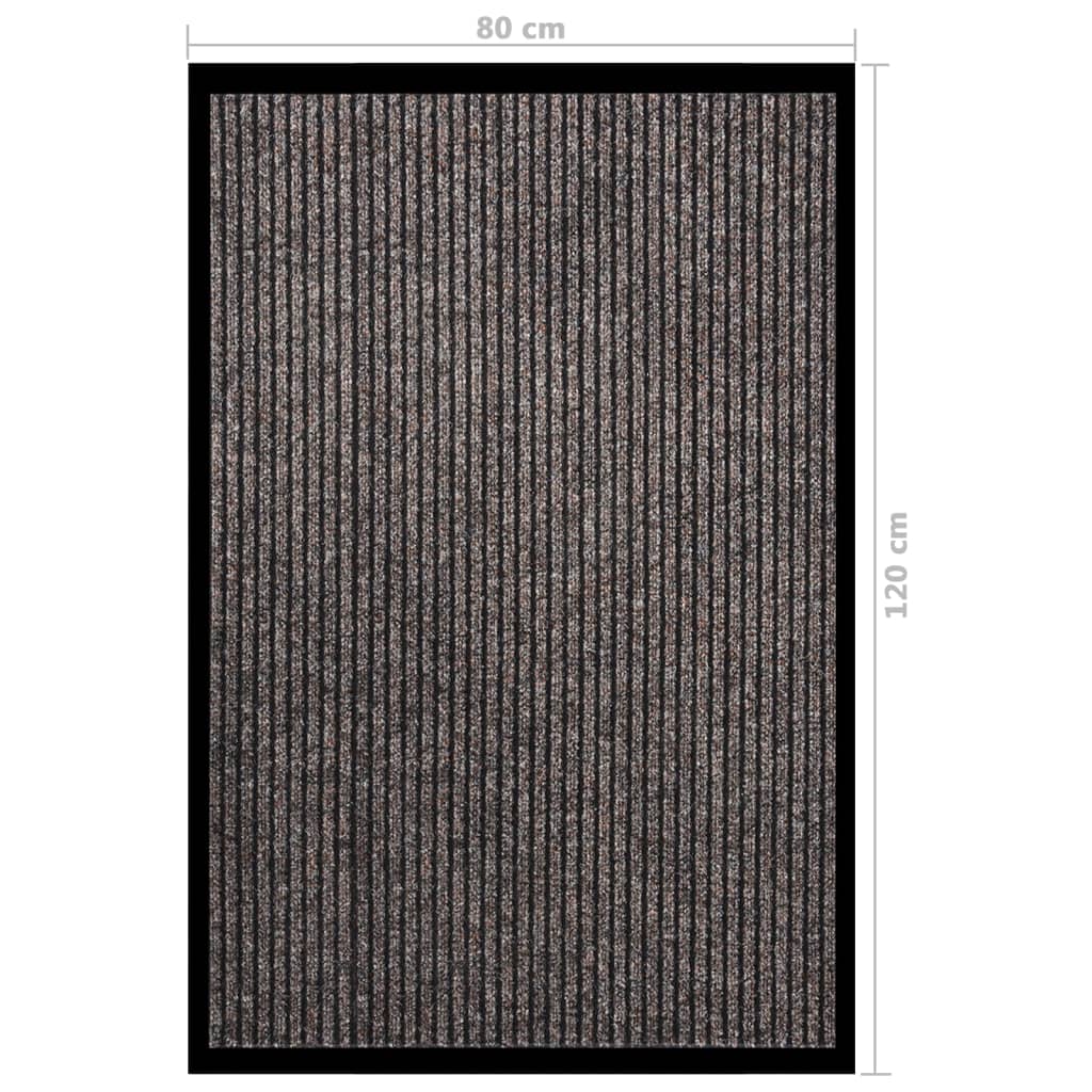 vidaXL Paillasson rayé Beige 80x120 cm