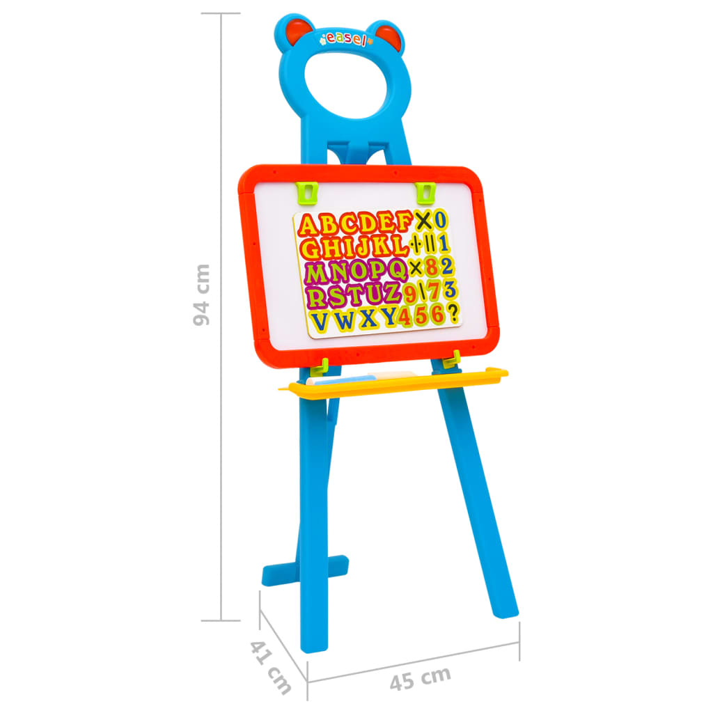 vidaXL Chevalet 2 en 1 pour enfants avec tableau noir et tableau blanc