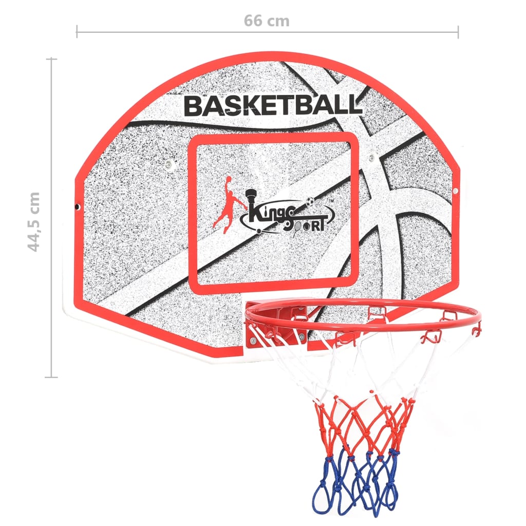vidaXL Ensemble de panneau de basket mural 5 pcs 66x44,5 cm
