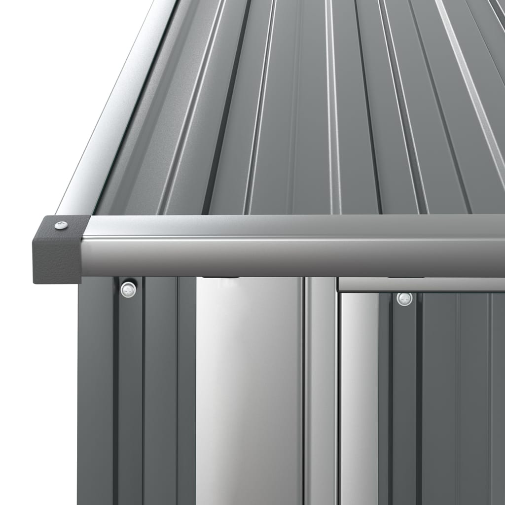 vidaXL Abri de jardin Gris 180,5x97x209,5 cm Acier galvanisé