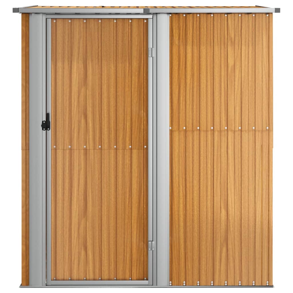 vidaXL Abri de jardin 180,5x97x209,5 cm acier galvanisé aspect bois