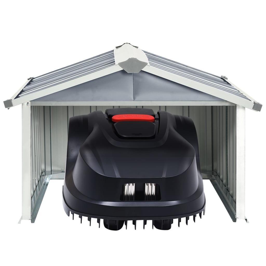 vidaXL Abri pour robot de jardin 92x97x63 cm Acier galvanisé Gris