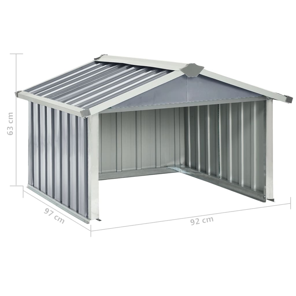 vidaXL Abri pour robot de jardin 92x97x63 cm Acier galvanisé Gris
