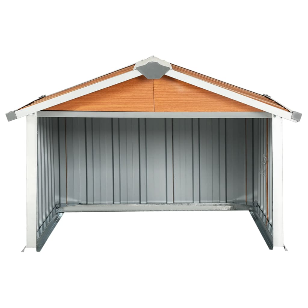 vidaXL Abri pour robot de jardin 92x97x63 cm Acier galvanisé Marron