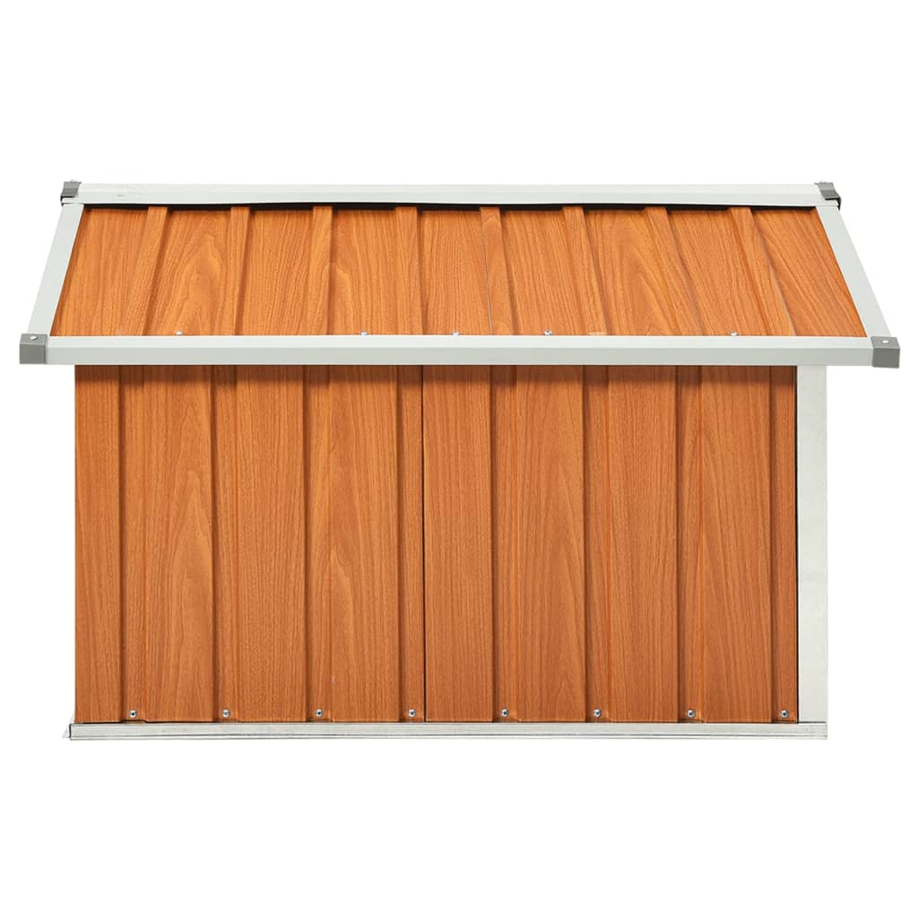 vidaXL Abri pour robot de jardin 92x97x63 cm Acier galvanisé Marron