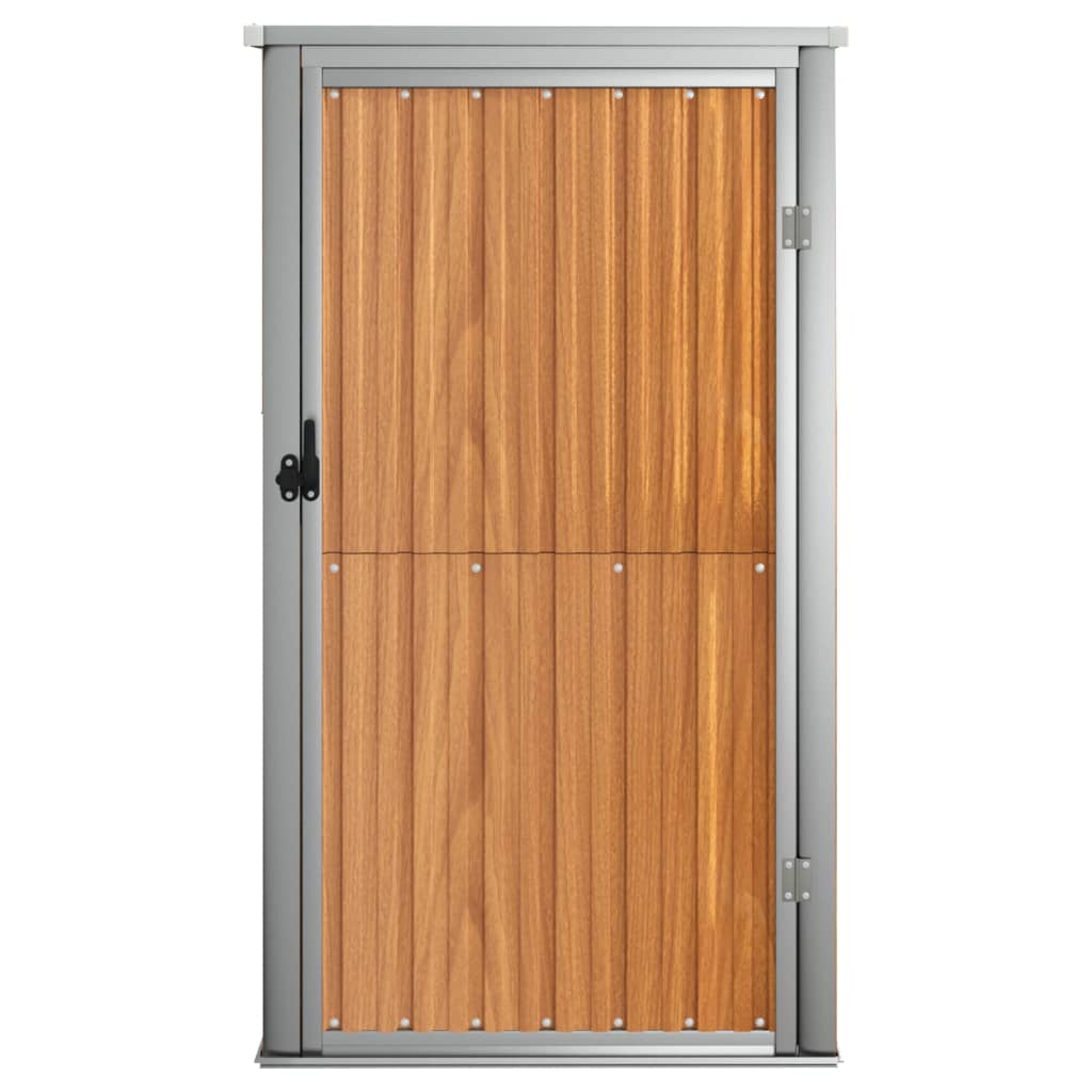 vidaXL Abri à outils de jardin marron 88x89x161 cm acier galvanisé