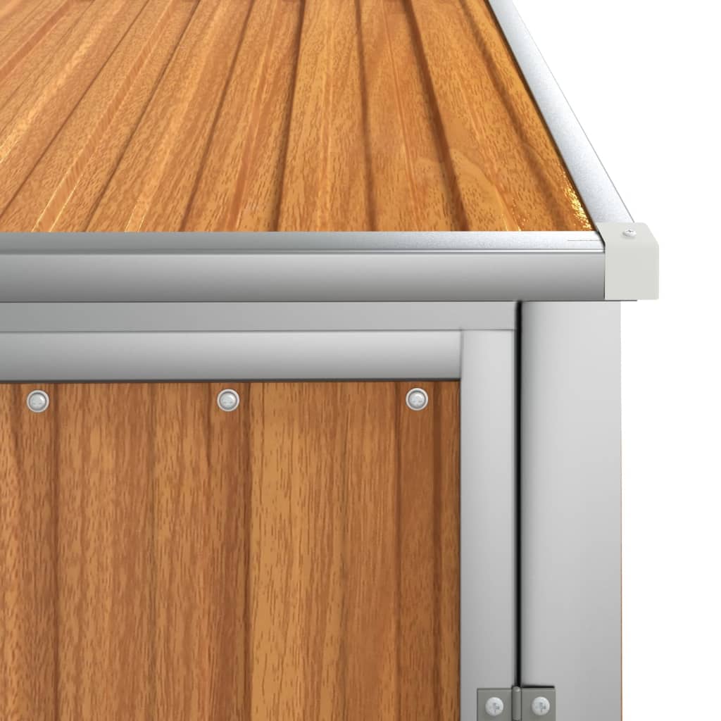 vidaXL Abri à outils de jardin marron 88x89x161 cm acier galvanisé