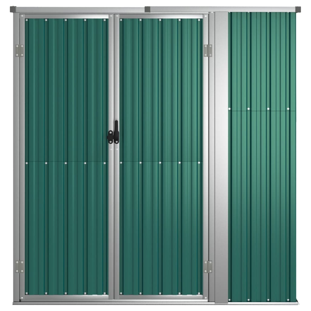 vidaXL Abri à outils de jardin vert 161x89x161 cm acier galvanisé