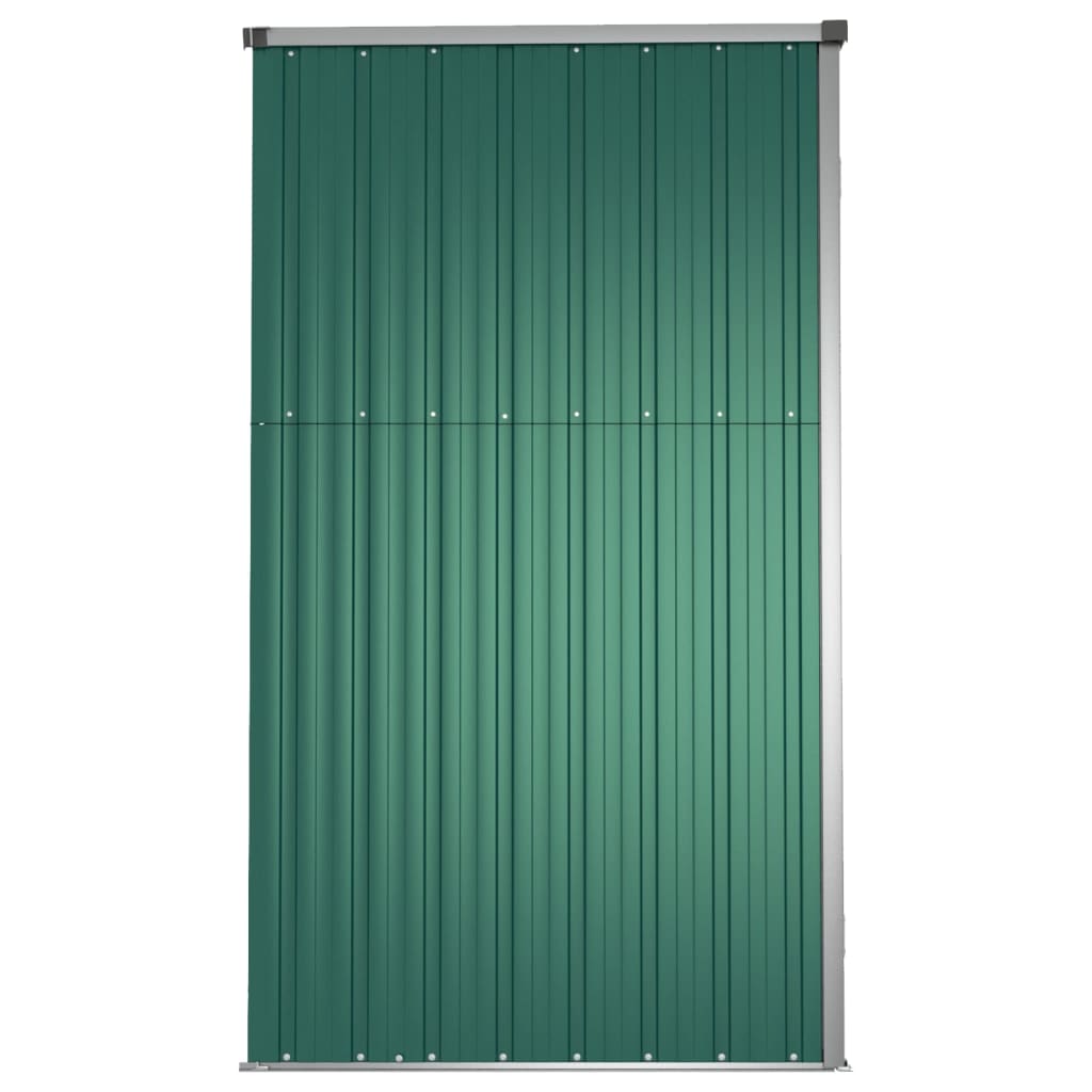 vidaXL Abri à outils de jardin vert 161x89x161 cm acier galvanisé