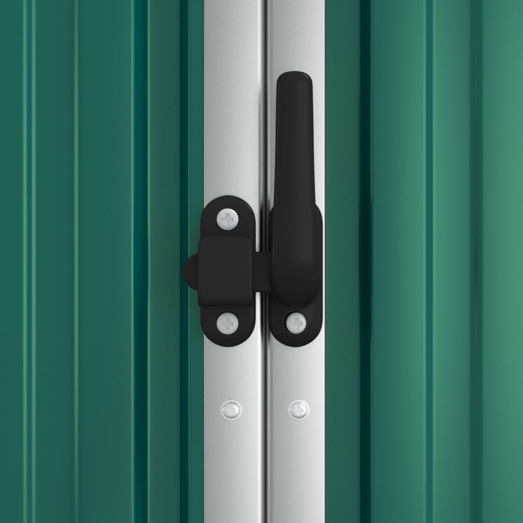 vidaXL Abri à outils de jardin vert 161x89x161 cm acier galvanisé