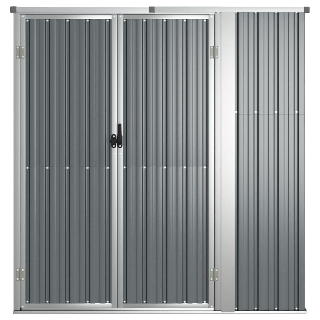 vidaXL Abri à outils de jardin Gris 161x89x161 cm Acier galvanisé