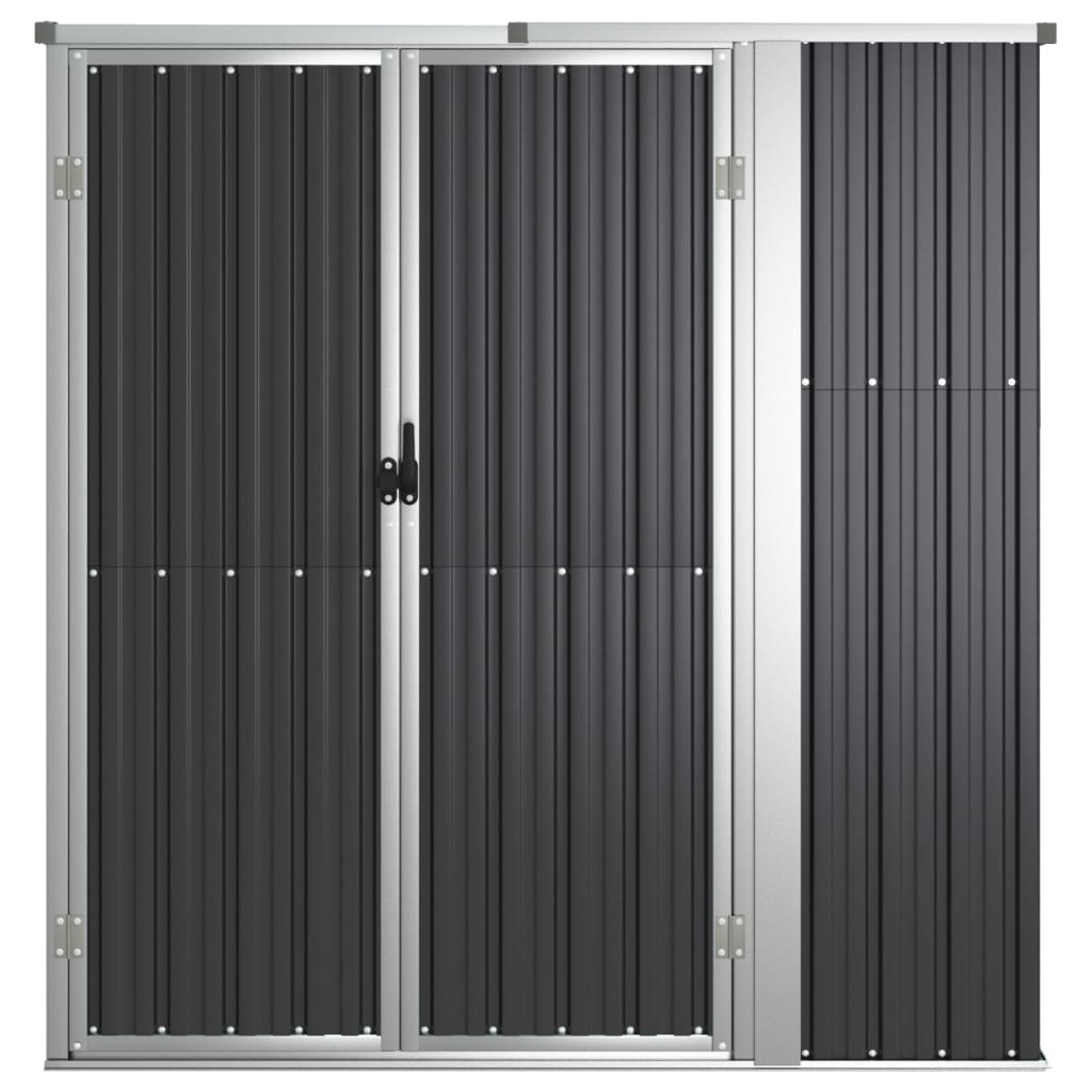 vidaXL Abri à outils de jardin anthracite 161x89x161cm acier galvanisé