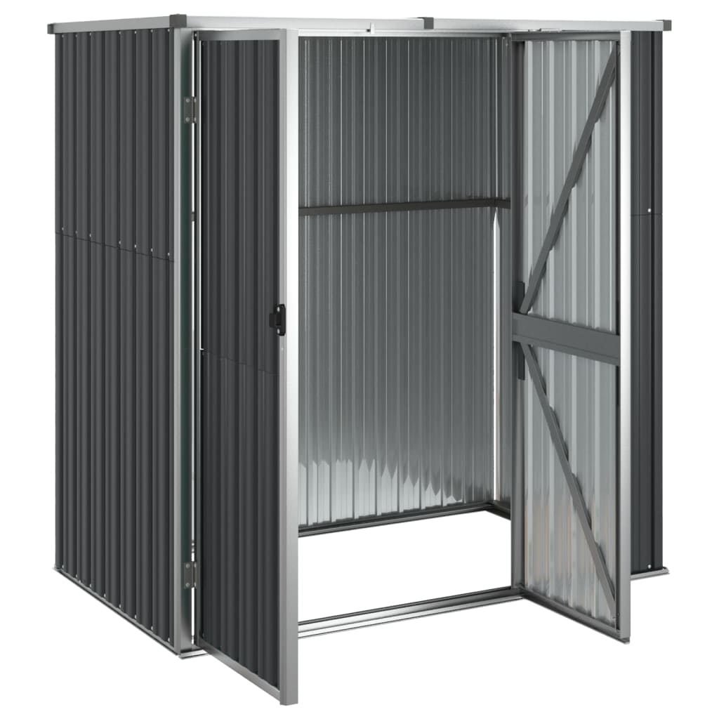 vidaXL Abri à outils de jardin anthracite 161x89x161cm acier galvanisé
