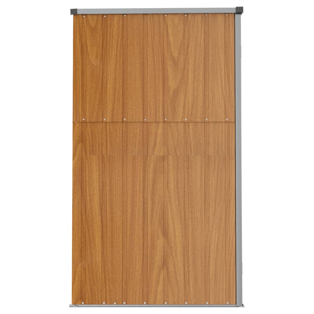 vidaXL Abri à outils de jardin marron 161x89x161 cm acier galvanisé