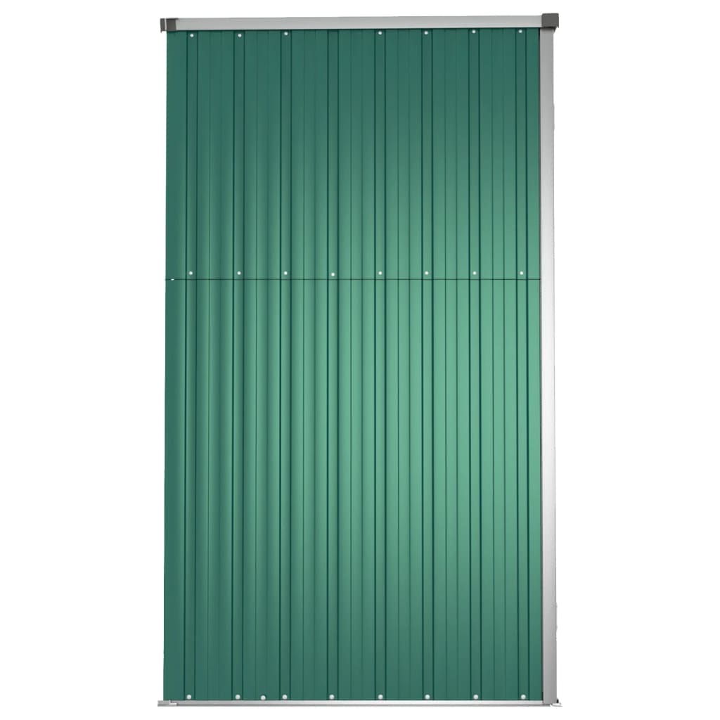 vidaXL Abri à outils de jardin Vert 225x89x161 cm Acier galvanisé