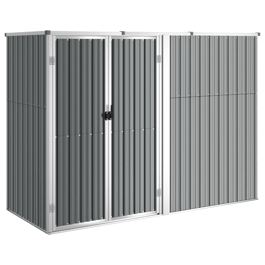 vidaXL Abri à outils de jardin Gris 225x89x161 cm Acier galvanisé